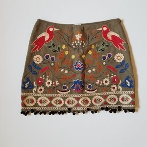 Umgee Embroidered Boho Skirt